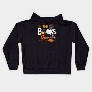 The Books Crew Funny Librarian Reading Books Halloween Kids Hoodie